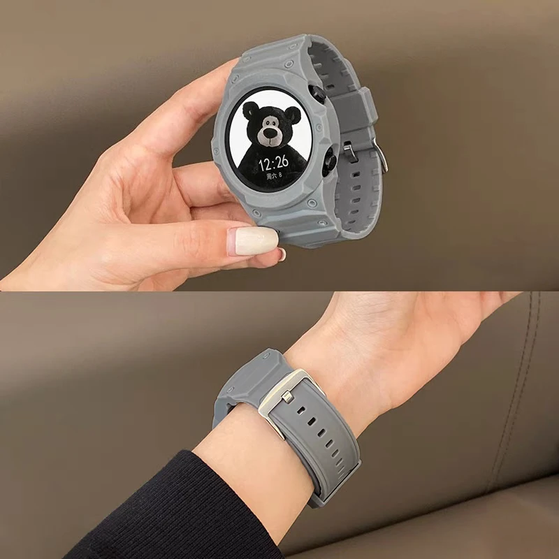 Smartwatch Band Accessories - Nieuwe Siliconen Band + PC Case