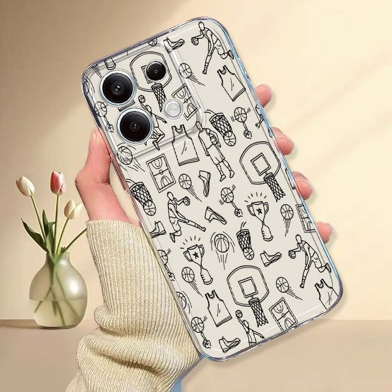 Xiaomi Poco X6 - Basketbal Element Illustratie Telefoonhoesje voor Xiaomi