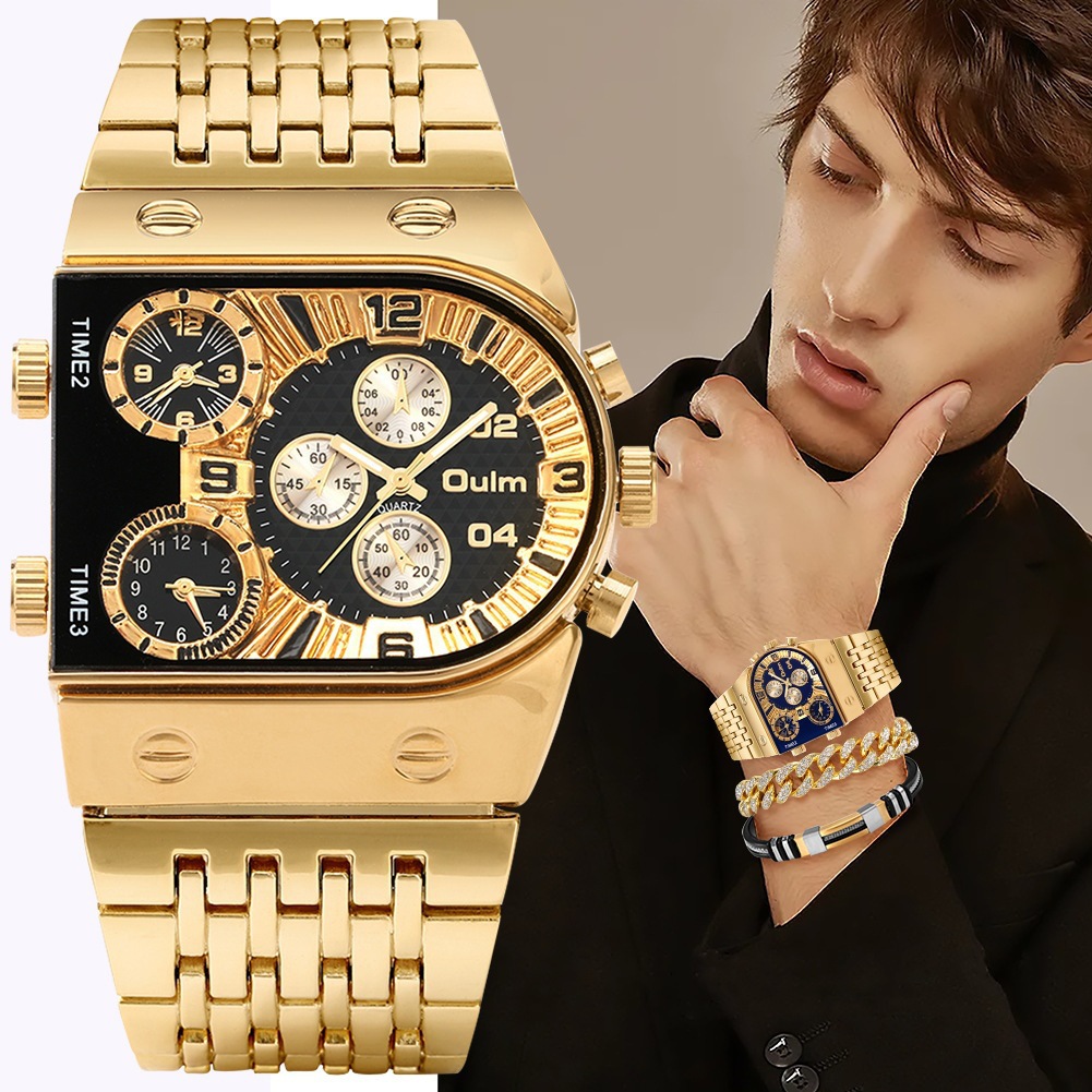 Luxe rechthoekig goud-zilveren - Smartwatch Faces recensie en prijs