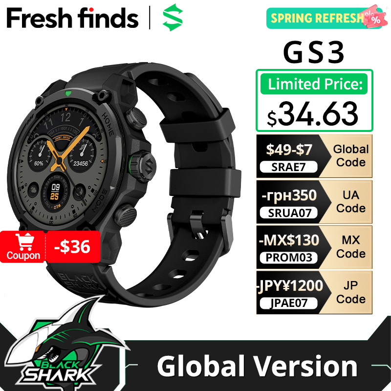 Wereldpremière Blackshark GS3  - Smartwatch Faces recensie en prijs
