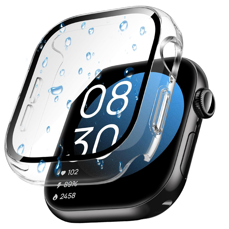 Glas+hoesje voor Apple Watch 4 - Smartwatch Band Accessories recensie en prijs