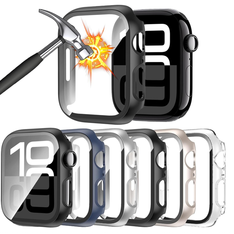 Glas+hoesje voor Apple Watch 4 - Smartwatch Band Accessories recensie en prijs