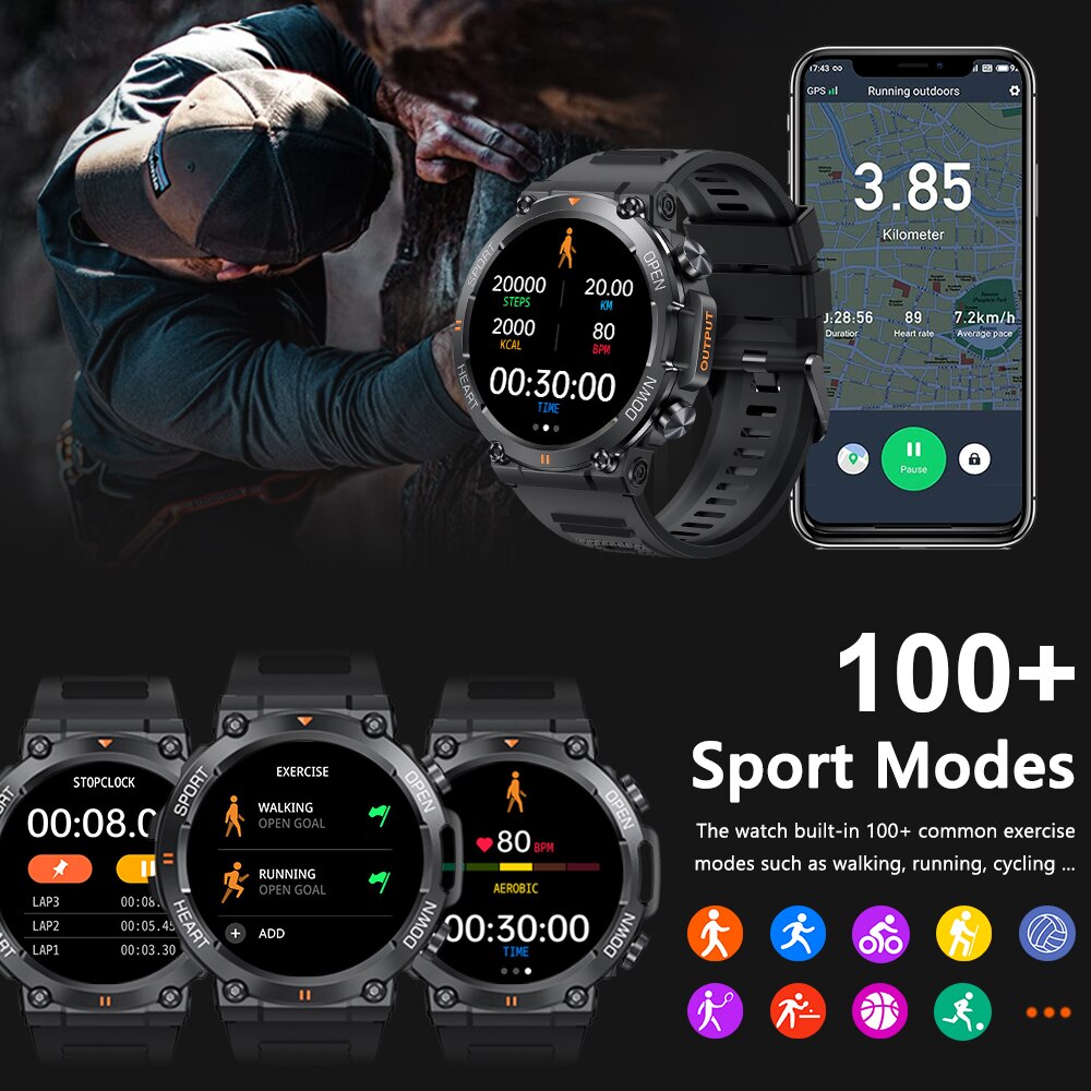 MEVADEN 1.39 inch HD Bluetooth - Smartwatch Faces recensie en prijs