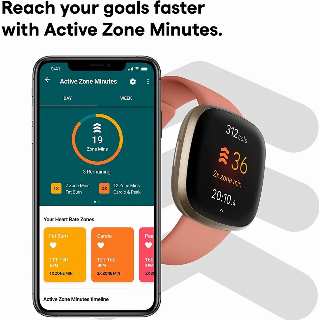Fitbit Versa 3 Motiverende Gez - Smartwatch X recensie en prijs